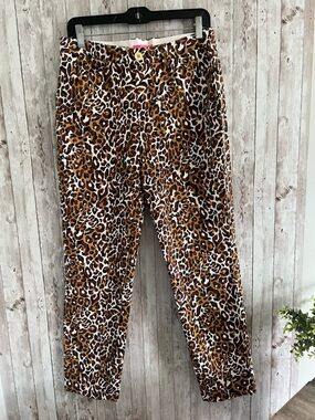 Lilly Pulitzer Kelly Ankle Pants Leopard Print NEW Size 10